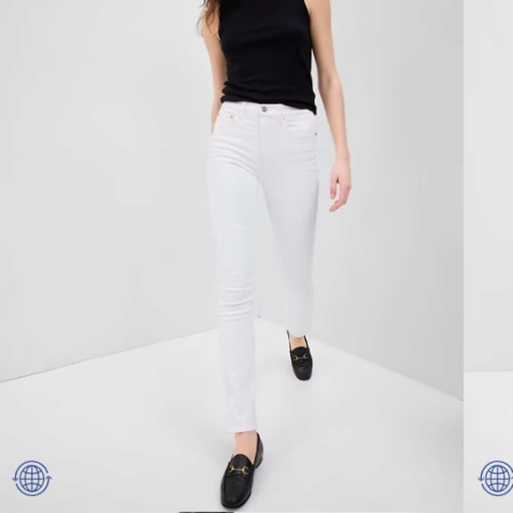 Gap NWT White Size 26 High Rise Vintage Slim Jeans with Washwell